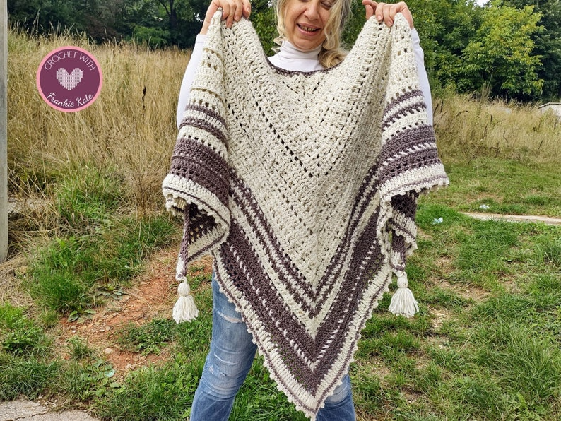 Nova Hooded Triangle Shawl Crochet Pattern – PDF Instant Download – Cozy & Stylish Wrap for All Seasons