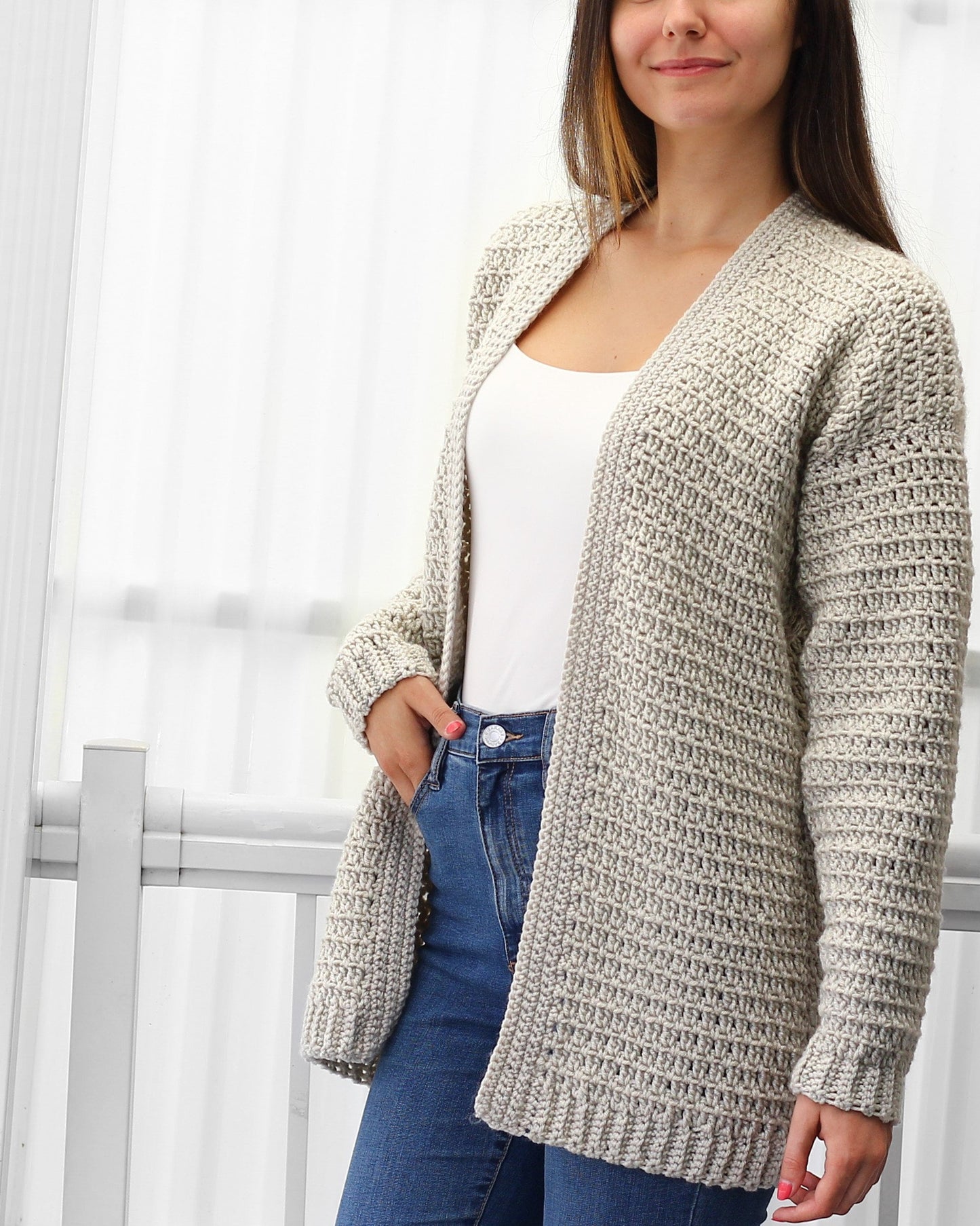 Olivia Cardigan – Crochet Pattern (PDF Digital Download)