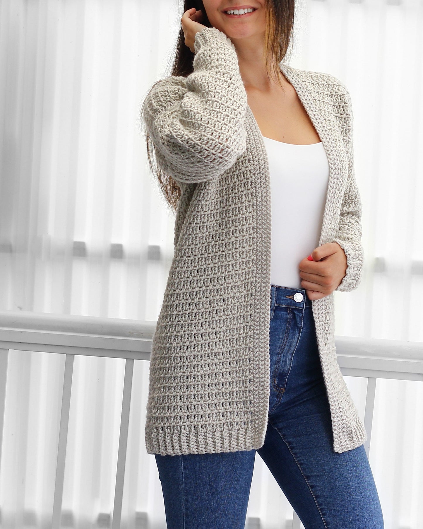 Olivia Cardigan – Crochet Pattern (PDF Digital Download)