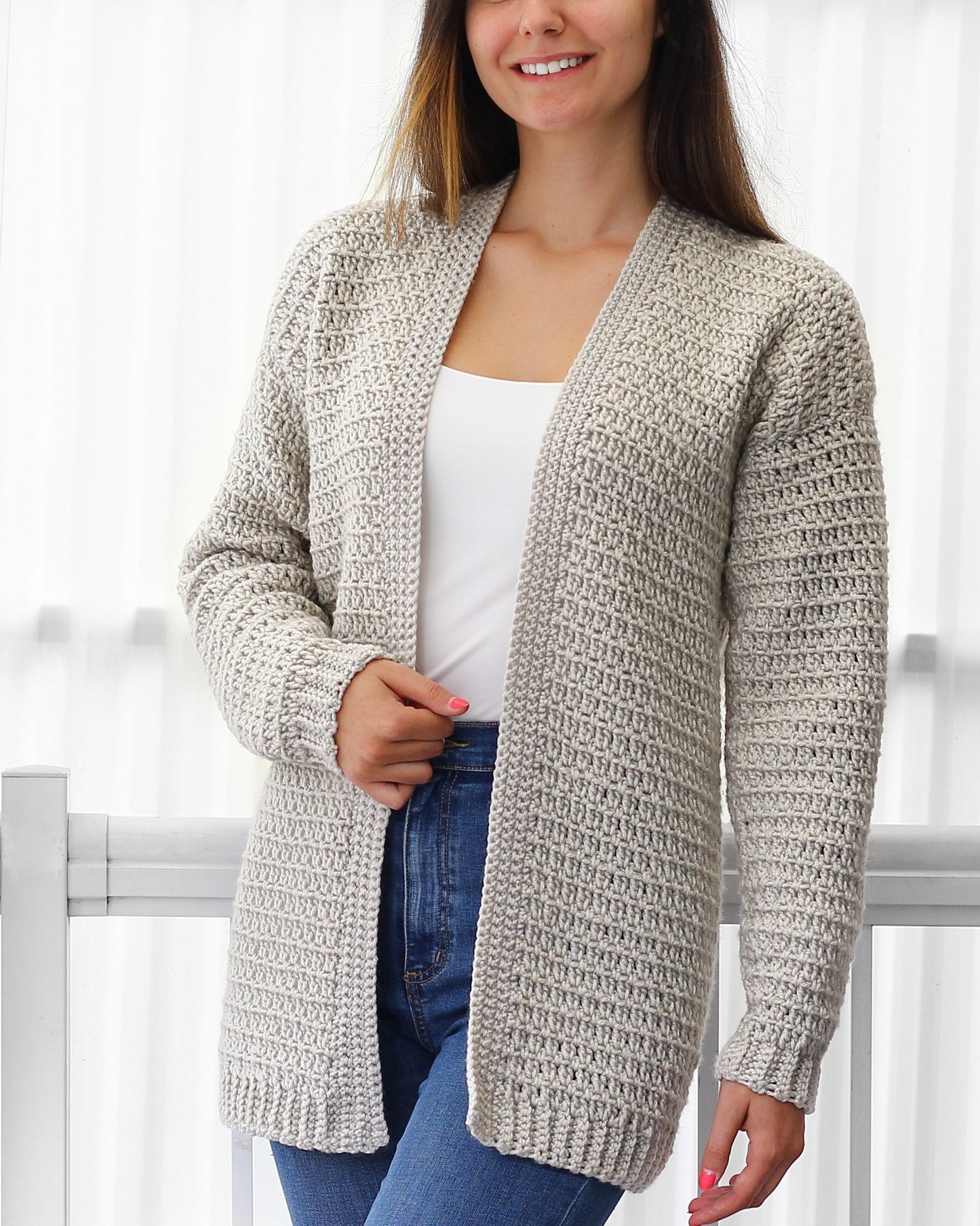 Olivia Cardigan – Crochet Pattern (PDF Digital Download)