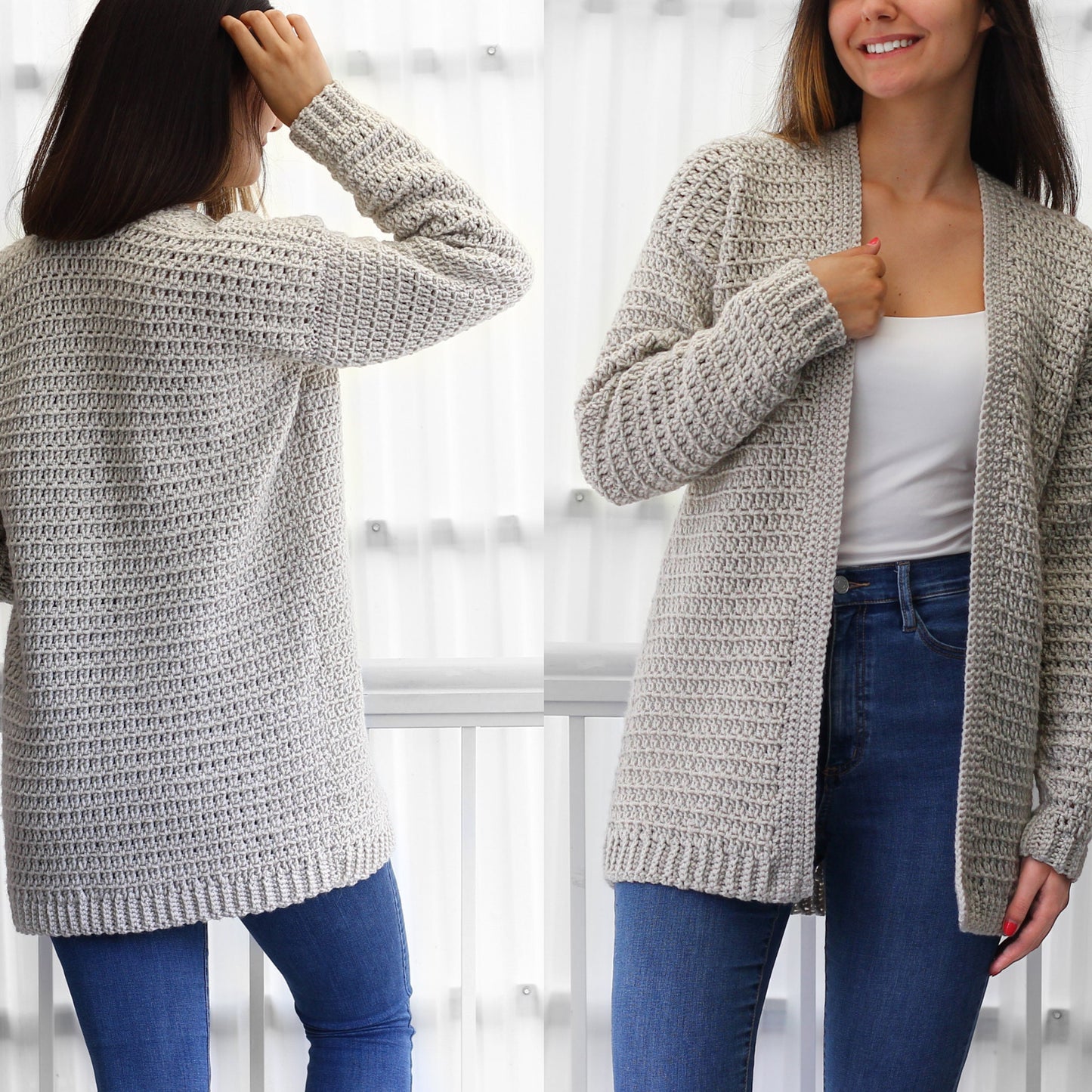 Olivia Cardigan – Crochet Pattern (PDF Digital Download)