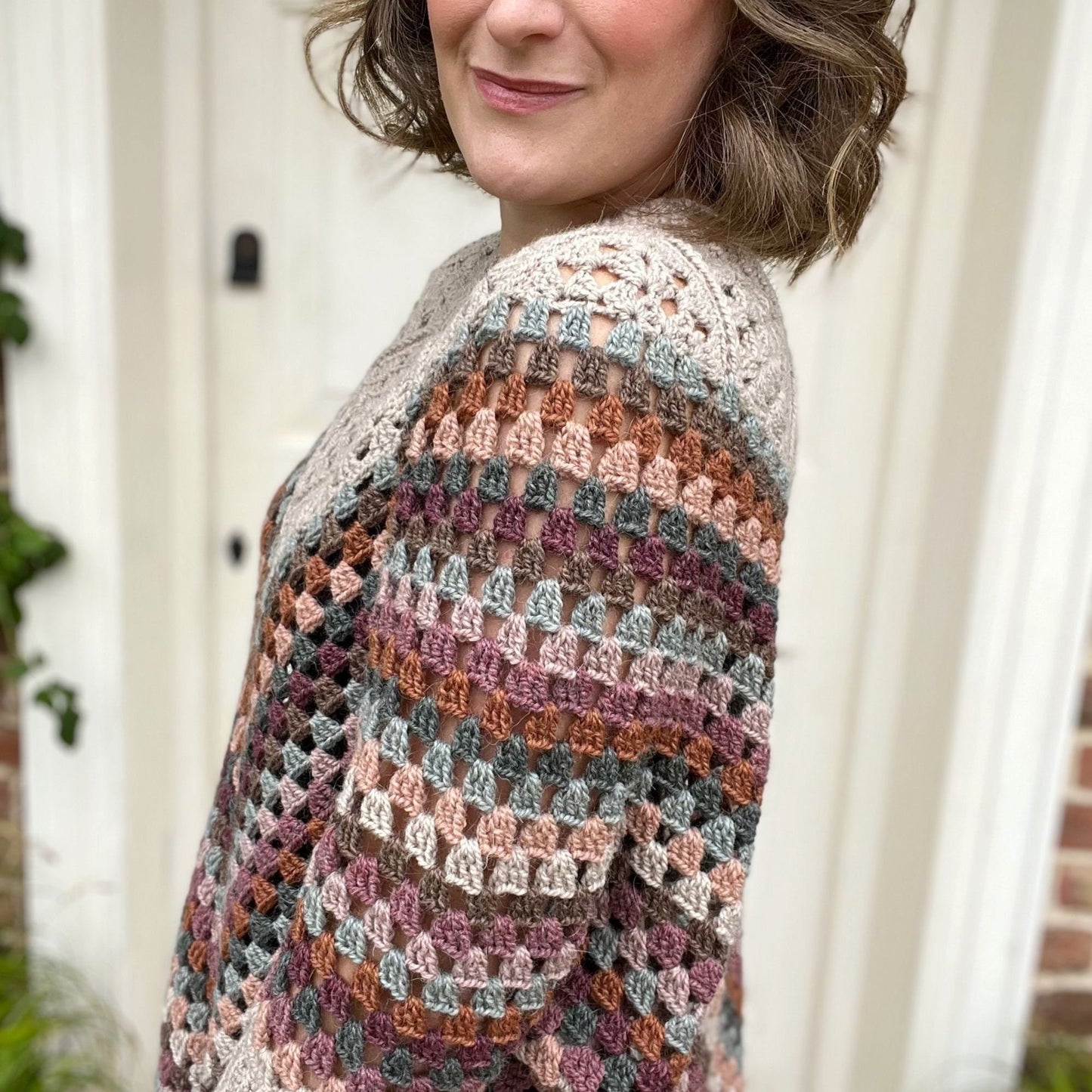 Granny Square Poncho Crochet Pattern – PDF Digital Download