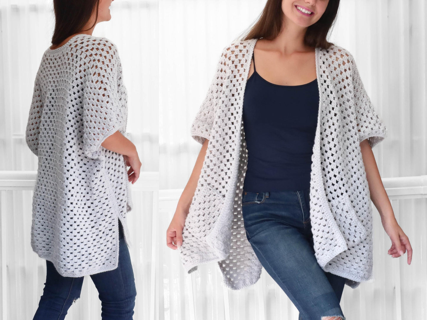 JOSIE Poncho-Cardigan – Crochet Pattern (PDF Digital Download)