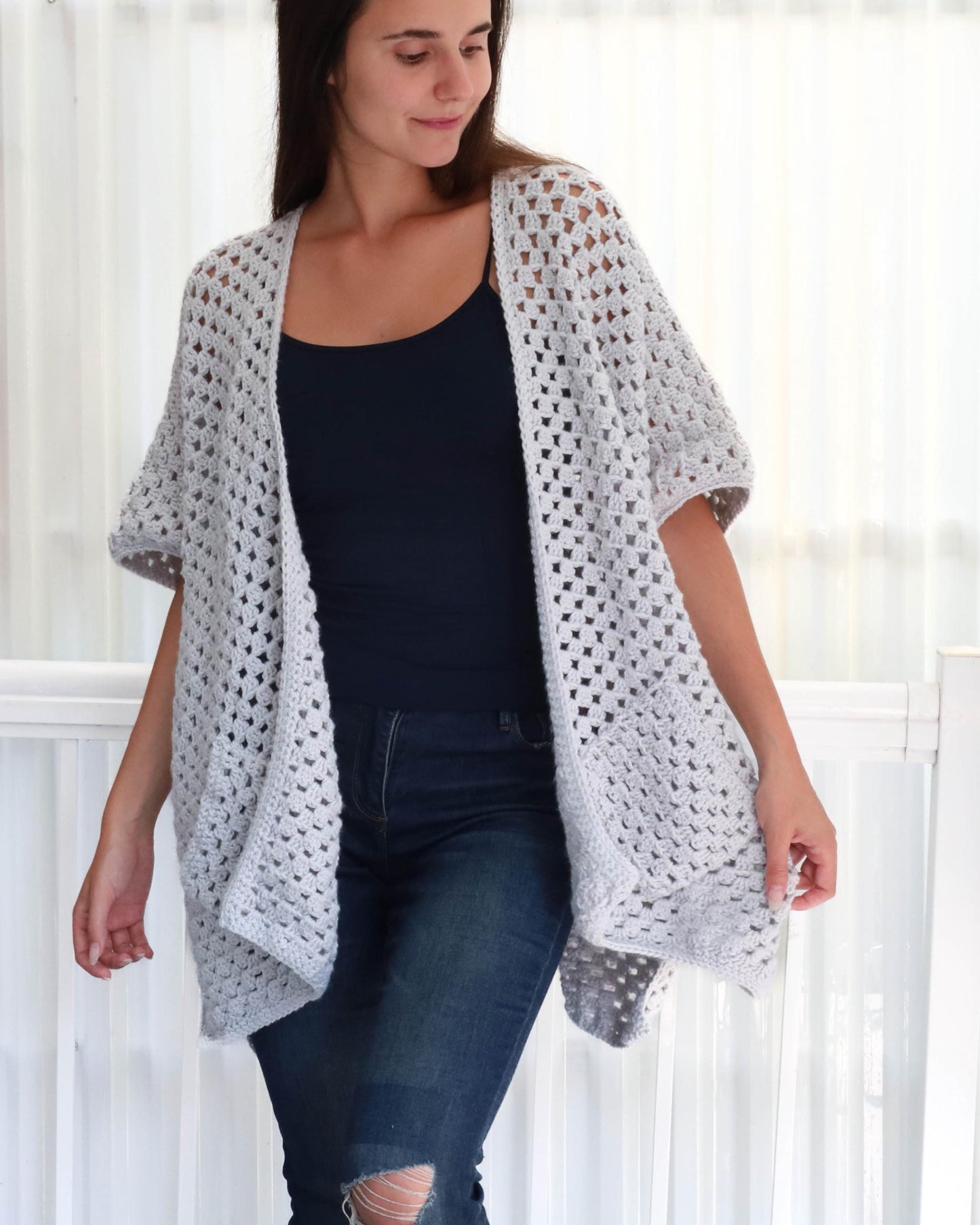 JOSIE Poncho-Cardigan – Crochet Pattern (PDF Digital Download)