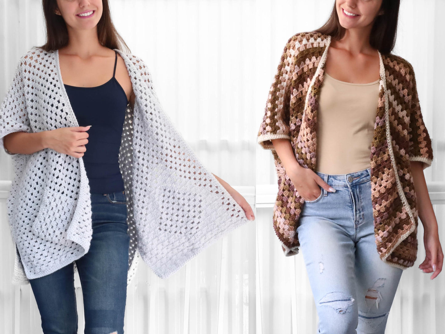 JOSIE Poncho-Cardigan – Crochet Pattern (PDF Digital Download)