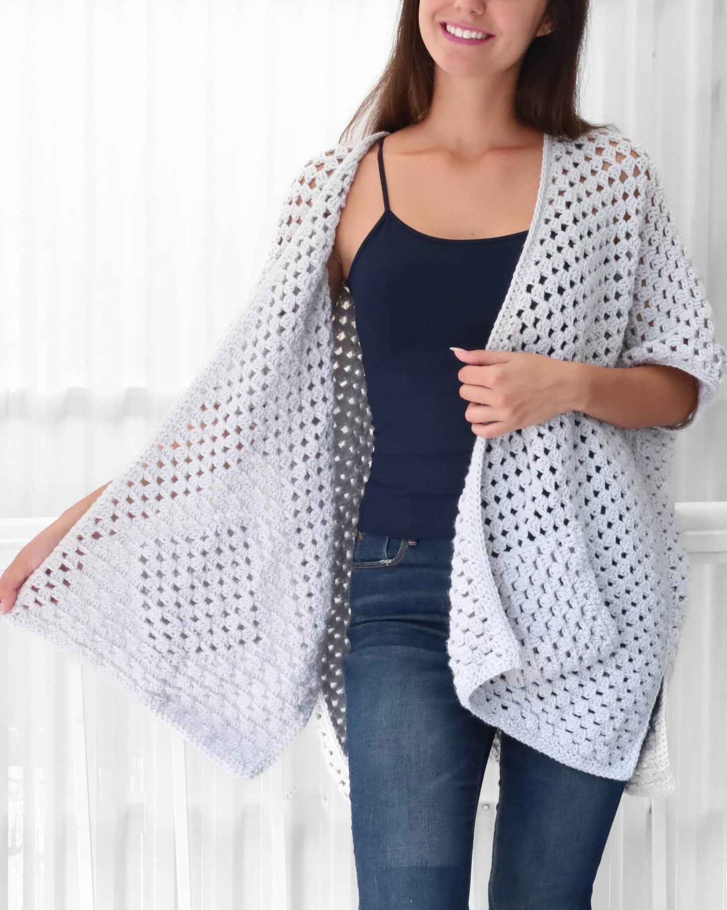 JOSIE Poncho-Cardigan – Crochet Pattern (PDF Digital Download)