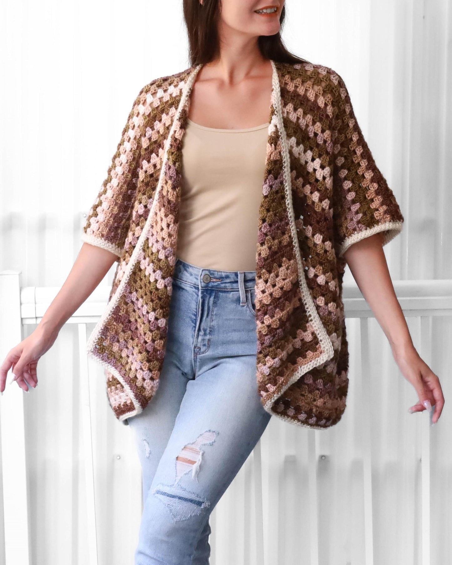 JOSIE Poncho-Cardigan – Crochet Pattern (PDF Digital Download)